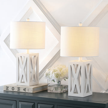 Stewart 21.5" Wood LED Table Lamp - JONATHAN Y